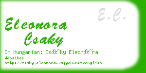 eleonora csaky business card